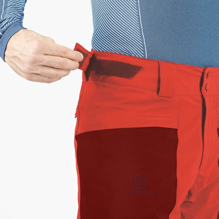 Red Salomon Brilliant Men's Ski Pants | PH 54962O